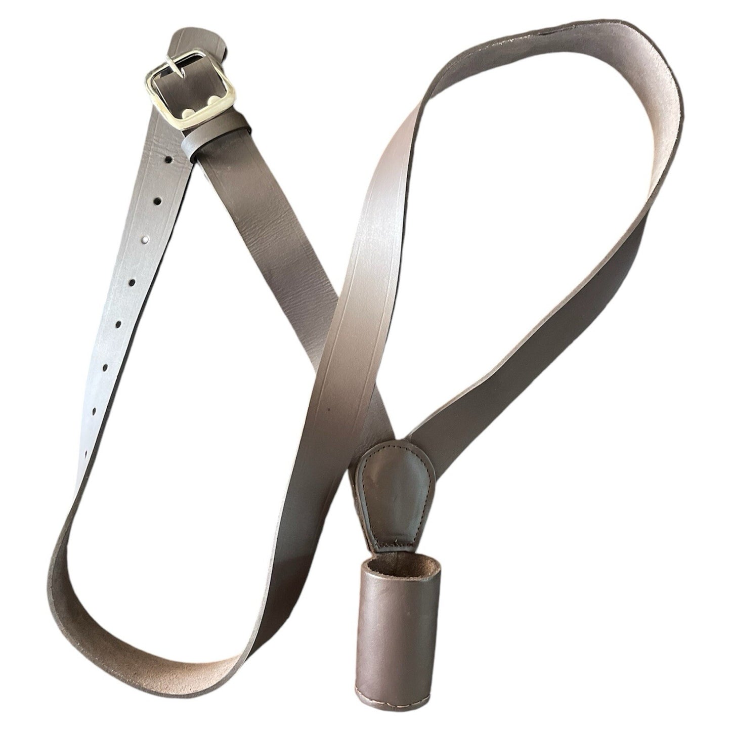 FLAG POLE HOLDER CROSS BELT CARRIER BROWN, BLACK, WHITE LEATHER PARADE ARMY