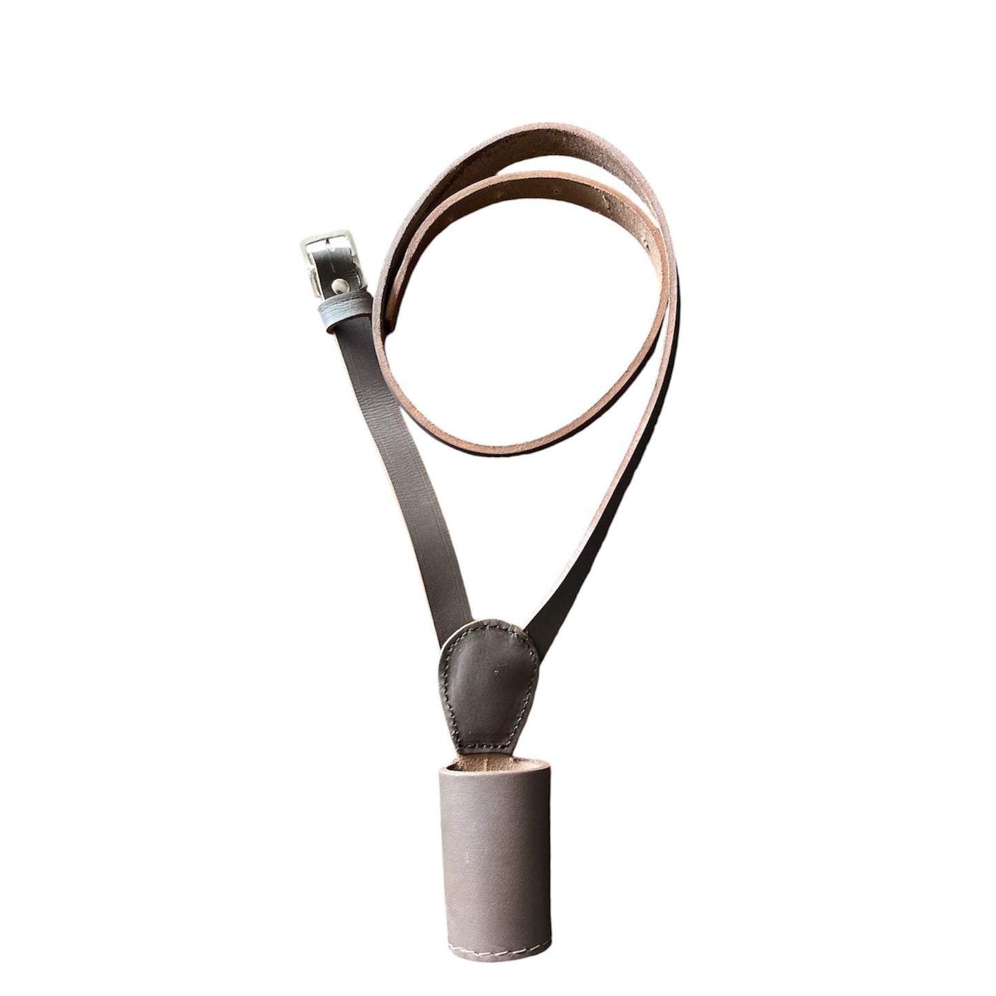 FLAG POLE CROSS BELT HOLDER CARRIER Brown Kids LEATHER Military Parade army