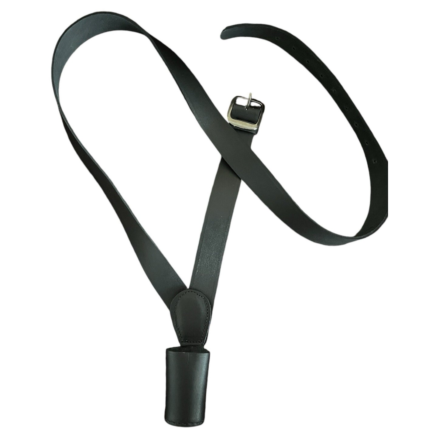 FLAG POLE HOLDER CROSS BELT CARRIER BROWN, BLACK, WHITE LEATHER PARADE ARMY