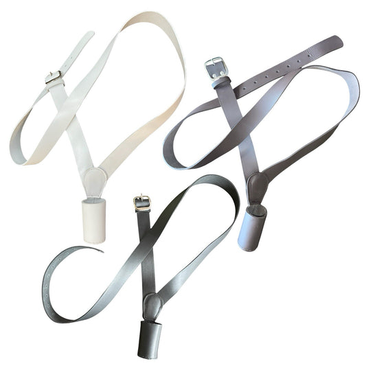 FLAG POLE HOLDER CROSS BELT CARRIER BROWN, BLACK, WHITE LEATHER PARADE ARMY