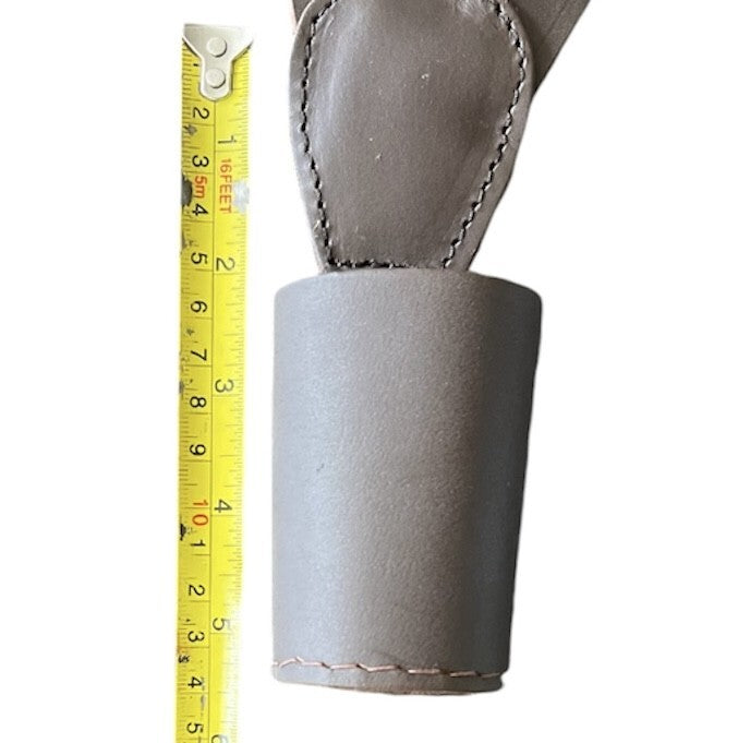 FLAG POLE CROSS BELT HOLDER CARRIER Brown Kids LEATHER Military Parade army