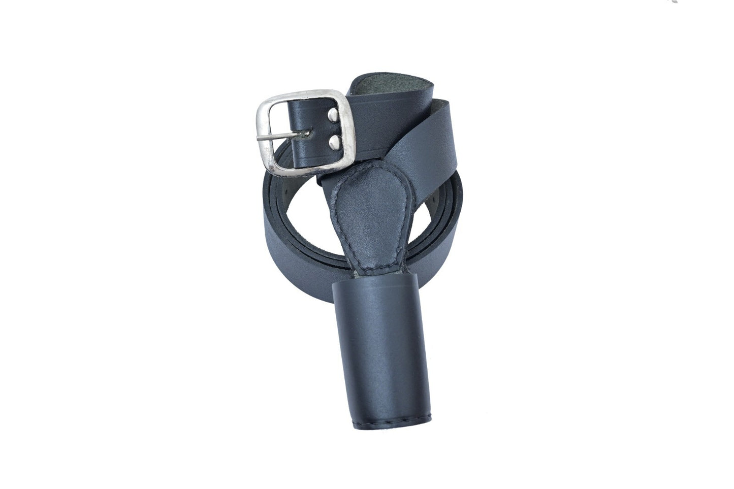 FLAG POLE HOLDER CROSS CARRIER BLACK LEATHER PARADE Military ARMY Masonic B New